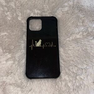 iPhone 12 phone cover preowned but hardily used perfect condition black cover